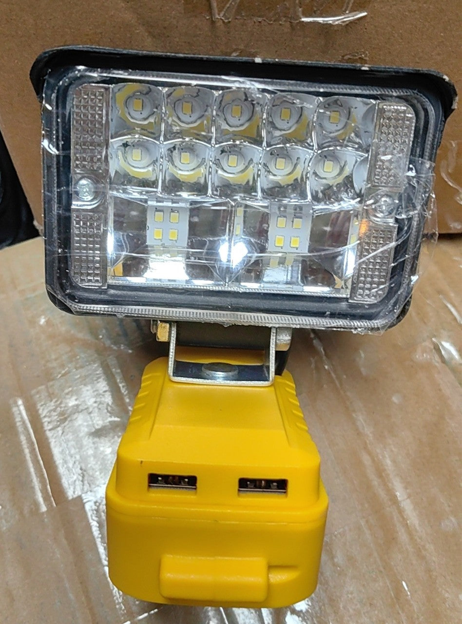 3 Inch LED Flood Work Light Tool Torch Lamp Fit DeWalt 18V 20V Lithium Battery