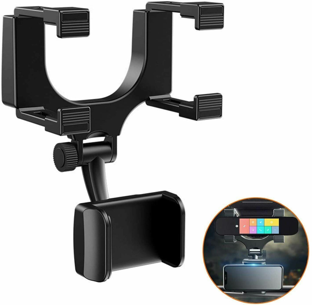 360° Car Rearview Mirror Phone Holder