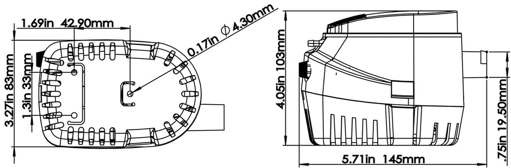 12V Boat Automatic Submersible Bilge Water Pump 750GPH Auto With Float Switch
