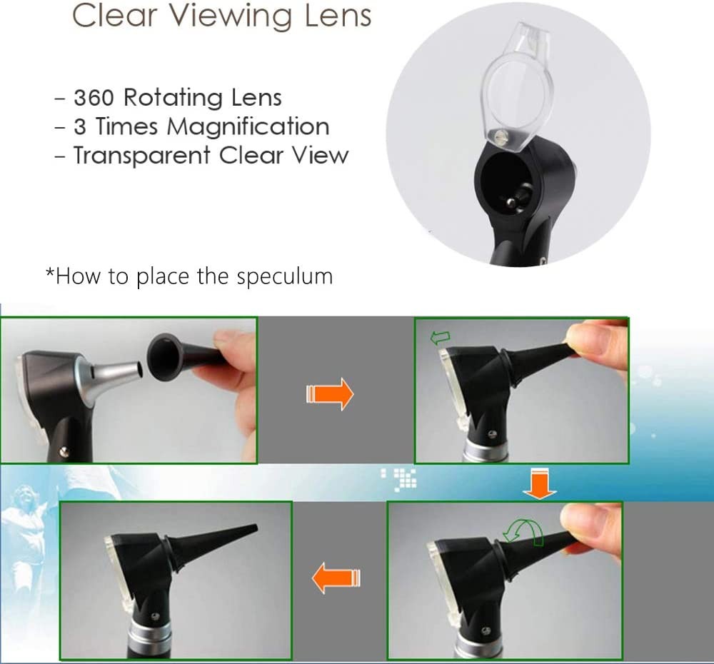 Magnifying Ear Scope with LED Direct Illumination Light