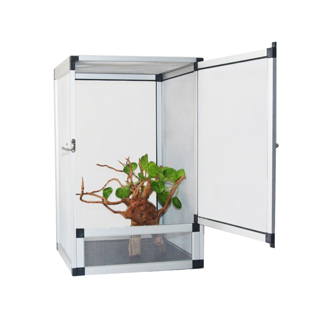 45*45*80cm Aluminum Alloy Reptile Enclosure Lizard Terrarium Snake Cage Mesh