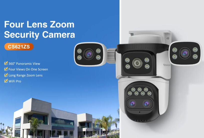 Vstarcam Outdoor Security Camera Four Lens AU Plug Human Detection Zoom