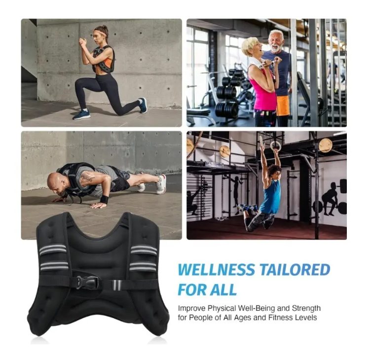 3kg Workout Weighted Vest With Mesh Bag Adjustable Buckle Training Fitness