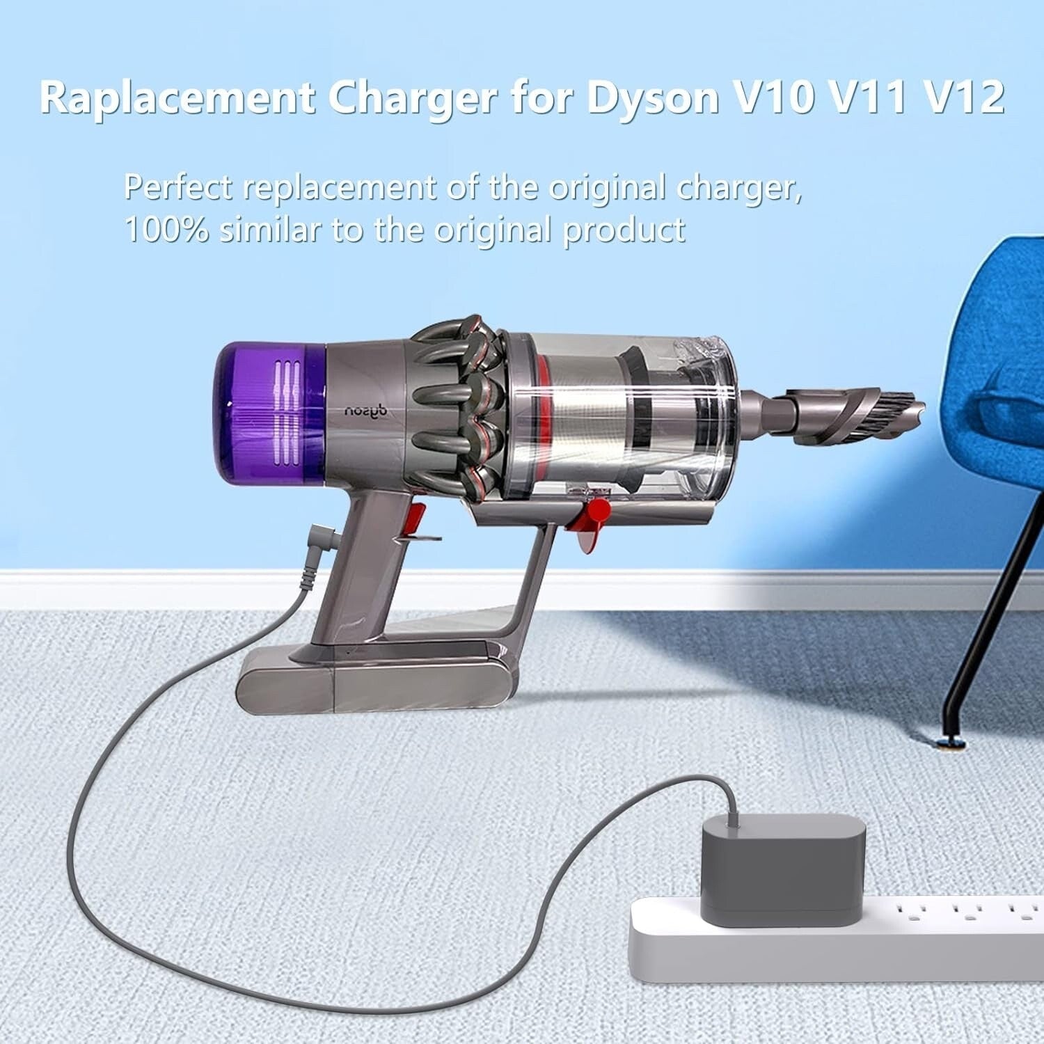 For Dyson V10 V11 V12 V15 Battery Replacement Charger Wall Adaptor