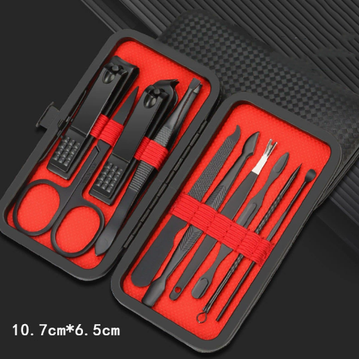 10Pcs Manicure Pedicure Stainless Nail Clippers Kit