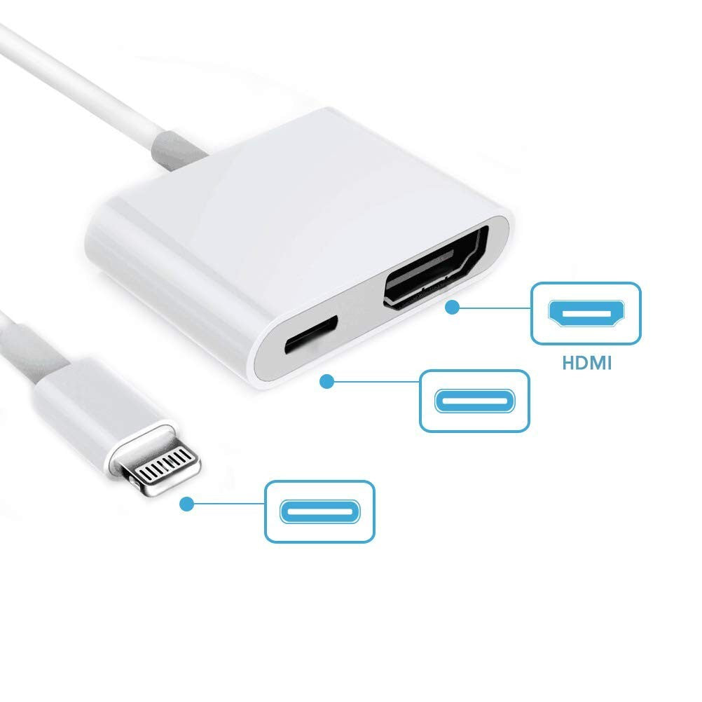 Lightning to HDMI Adapter No Power Required for iPhone iPad 1080P AU