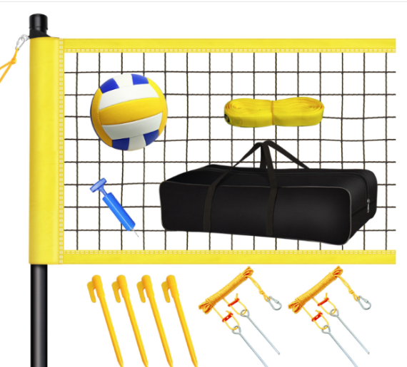 Salelink Outdoor Volleyball Net Set with Adjustable Pole