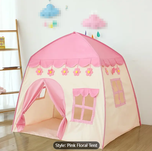 130x100x130cm Kids Play Tent Princess Castle