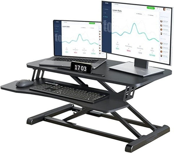 Salelink Laptop PC Monitor Computer Workstation Desk Table Converter Height Adjustable