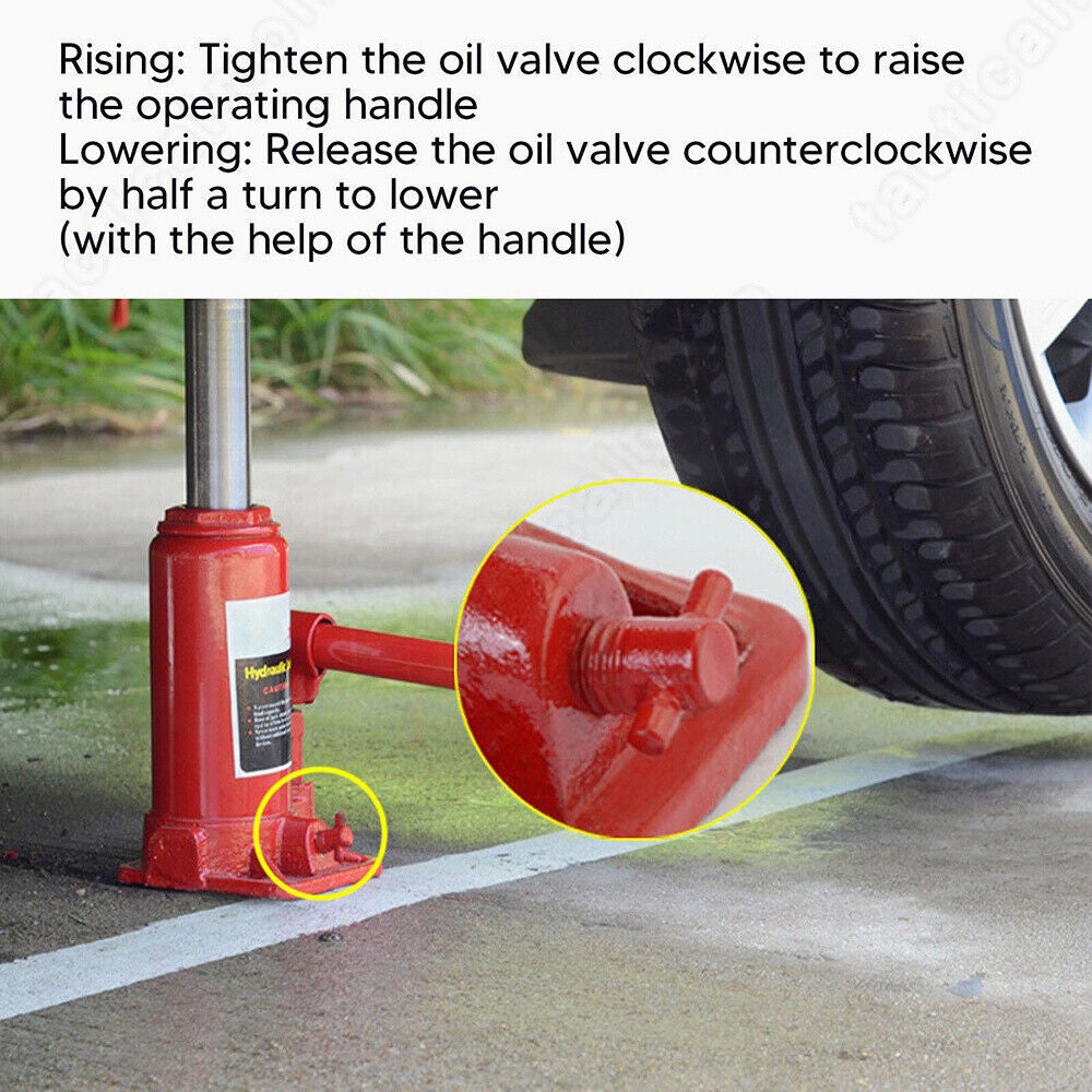 12Ton Hydraulic Bottle Jack Lift Car Lifting Tool Truck Caravan Tractors 4WD SUV