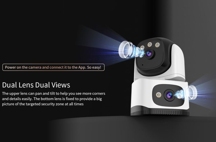 Vstarcam Dual Lens Security Camera Indoor Full Color HD WIFI