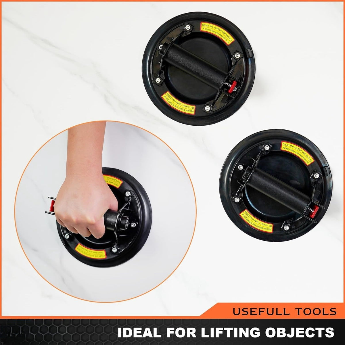 8" Vacuum Glass Suction Lifting Cup Glass Lifter w/ Case