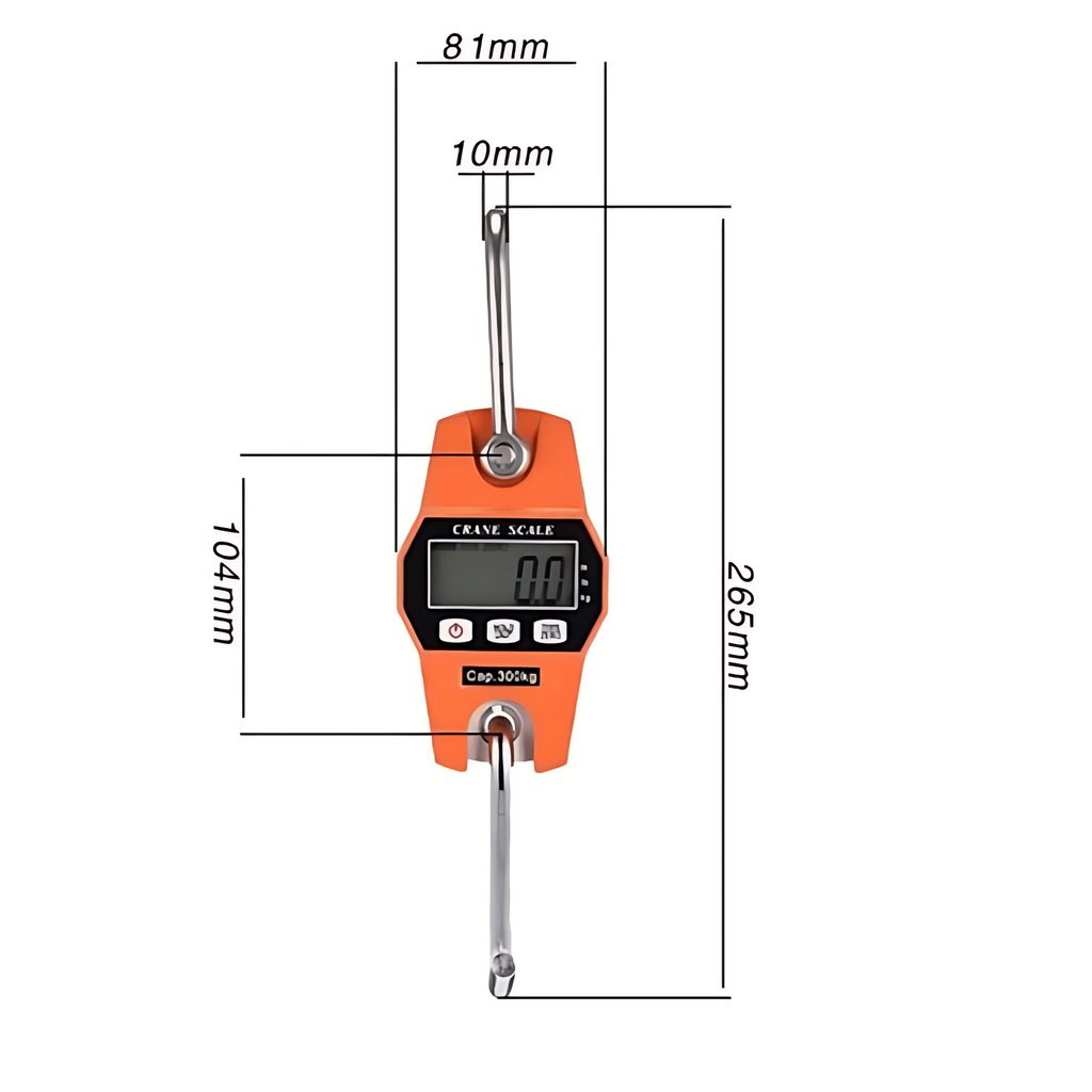 Portable Crane Scale 300kg with LCD Display Digital Electronic Hanging Hook