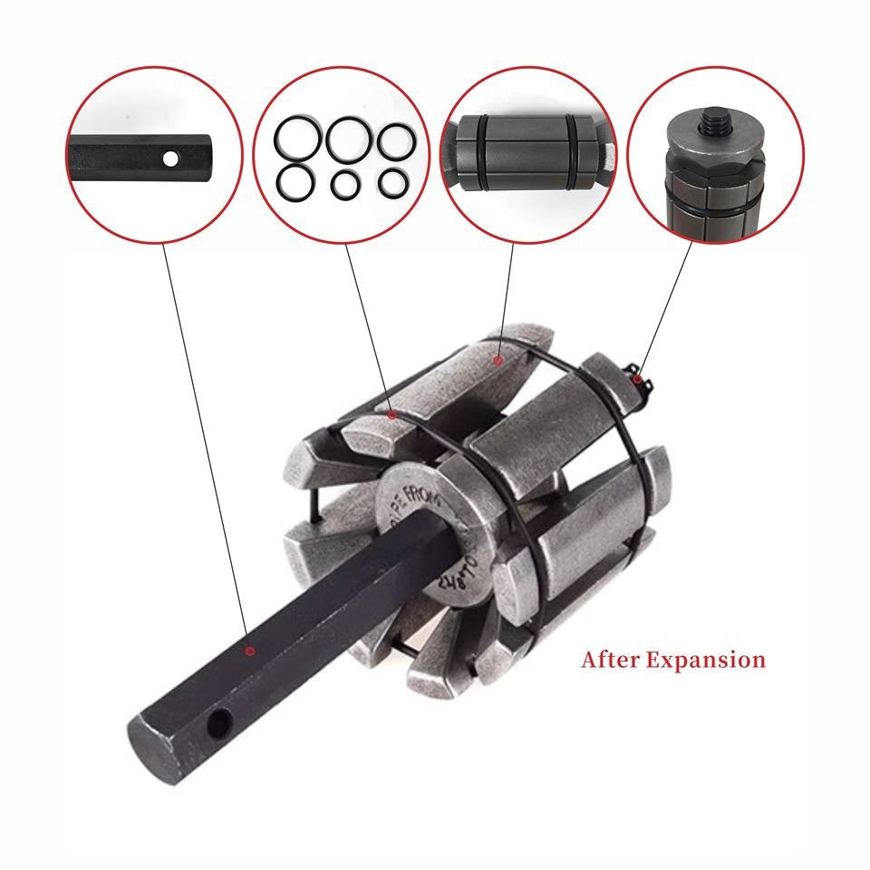 3pcs Muffler Exhaust Expander Tail Pipe Set Pipe Dent Remover Tool Kit