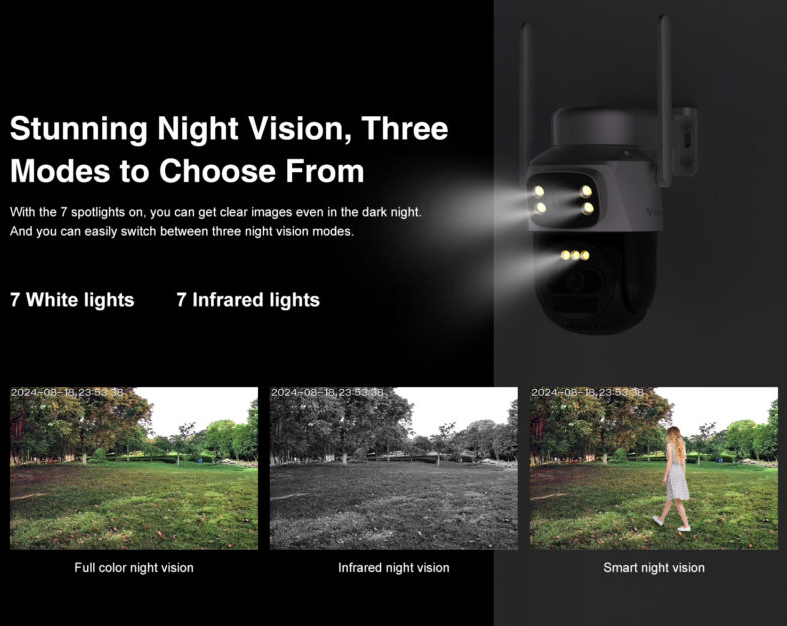 Vstarcam CB622DR Outdoor Solar Wifi Security Camera Dual Lens Full Night Color