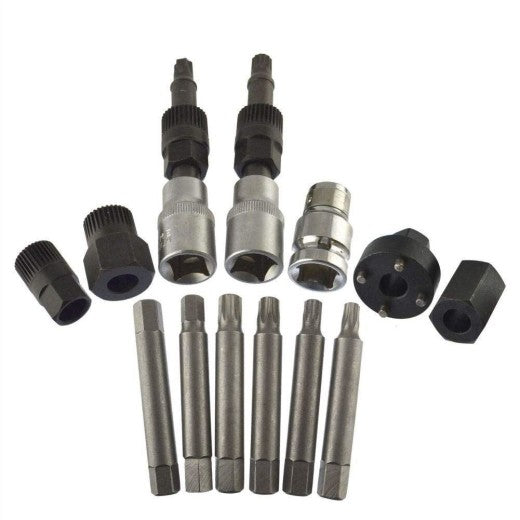 13 Pcs Alternator Pulley Tool Kit, Alternator Pulley Removal Tool