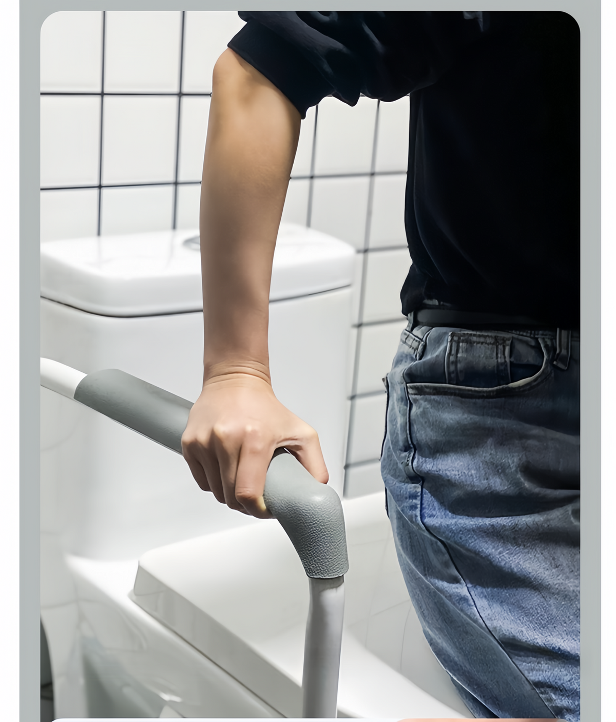 Toilet Safety Frame & Rail – Adjustable Bathroom Support Stand, Non-Slip Handrails