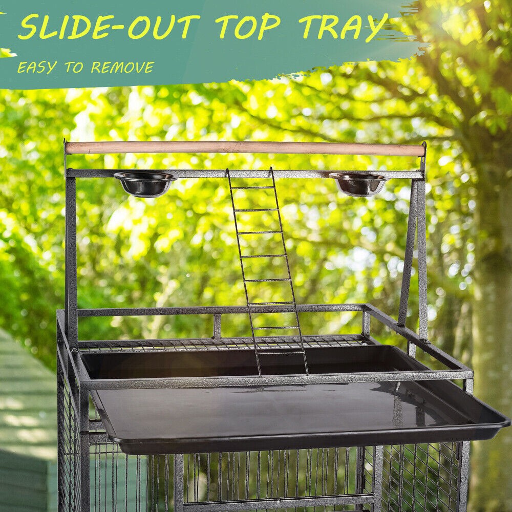 173cm Large Bird Cage Pet Cages Parrot Aviary Stand with Wheels