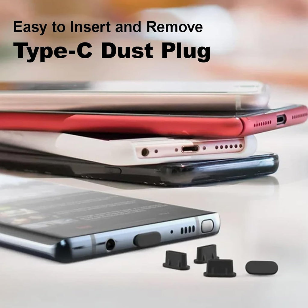 4x Silicone Type-C Dust Plug Charging Port Protector Cover Caps
