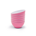 Henni & Friends 14.5CM Melamine Cereal Soup Salad Bowls, Set of 6 in Pink