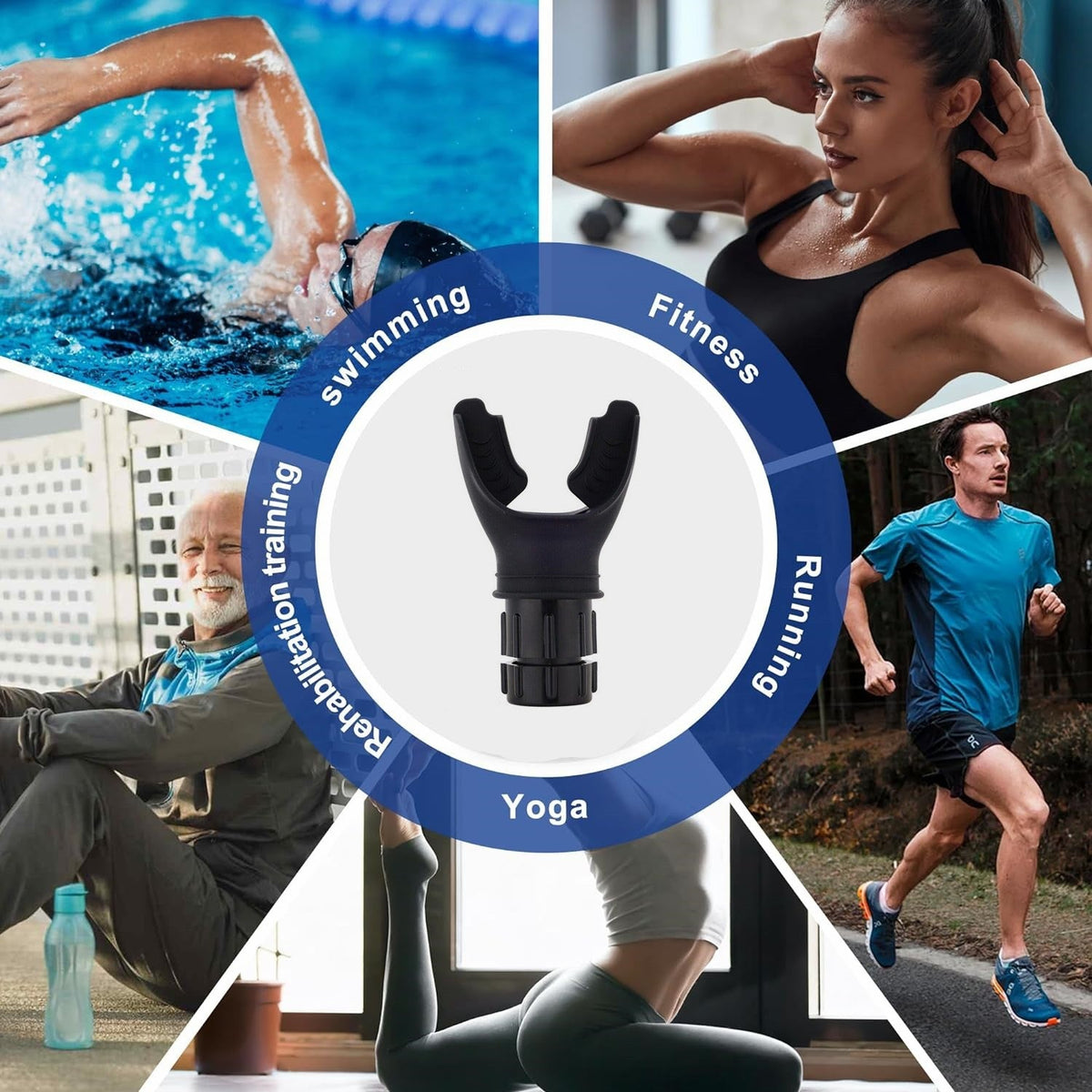 Breathing Trainer Breath Booster Strength Lung Fitness Exerciser Device Silicone