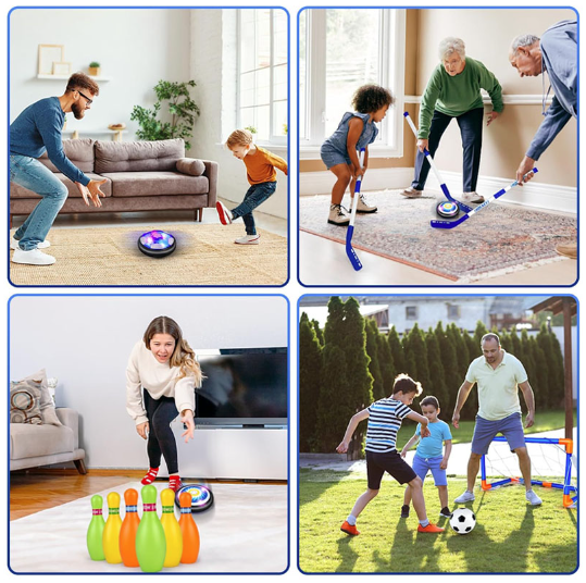 Hover Soccer Ball Set, USB Rechargeable with LED Light and Inflatable Ball