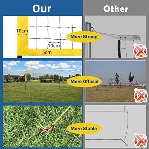Salelink Outdoor Volleyball Net Set with Adjustable Pole