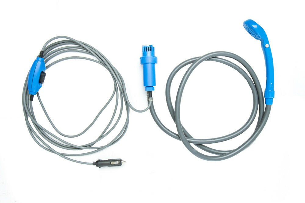 12v Portable Shower Kit 4L/min Adjustable Pressure Camping