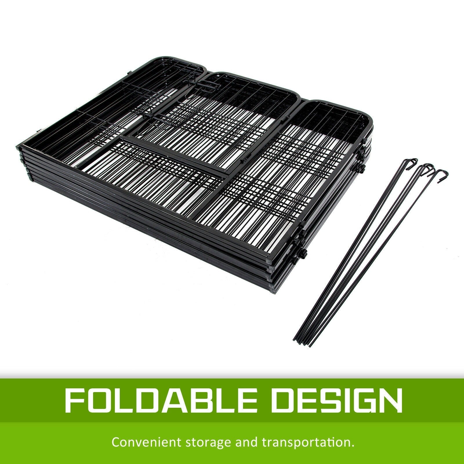 Pet Dog Playpen Cage Enclosure Fence Puppy Play Pen 60x80cm 8 Panels