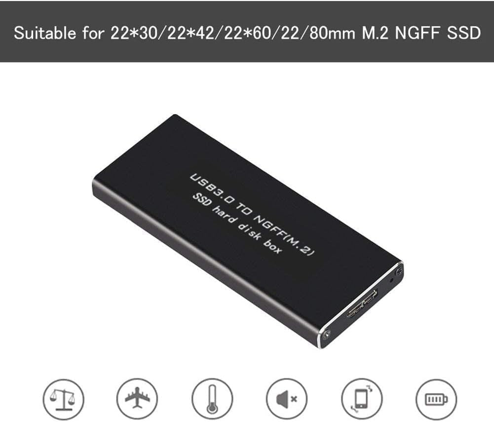USB 3.0 TO M.2 NGFF SSD SATA External Enclosure Storage Case Adapter