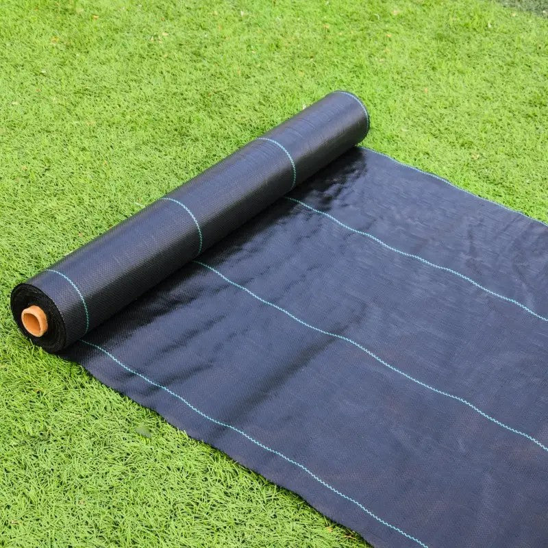 2x100m Weed Mat Weedmat Control Matting Woven Fabric Garden Plant