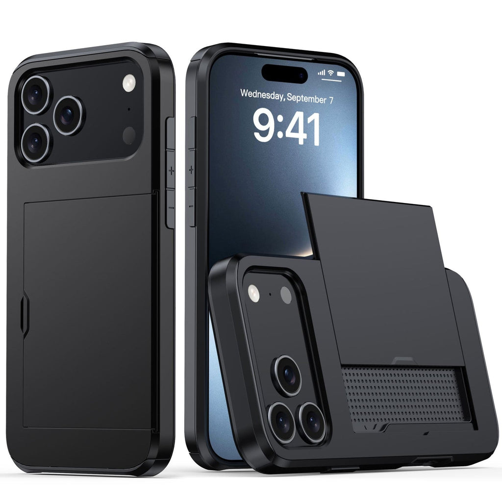 Shockproof Card Slots Back Holder Rugged Case Cover For iPhone 17 Pro Max