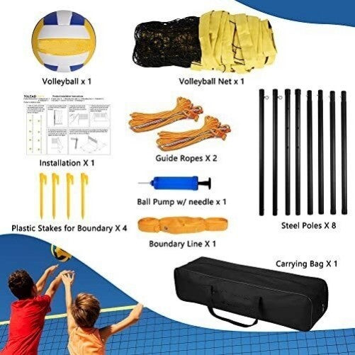 Salelink Outdoor Volleyball Net Set with Adjustable Pole