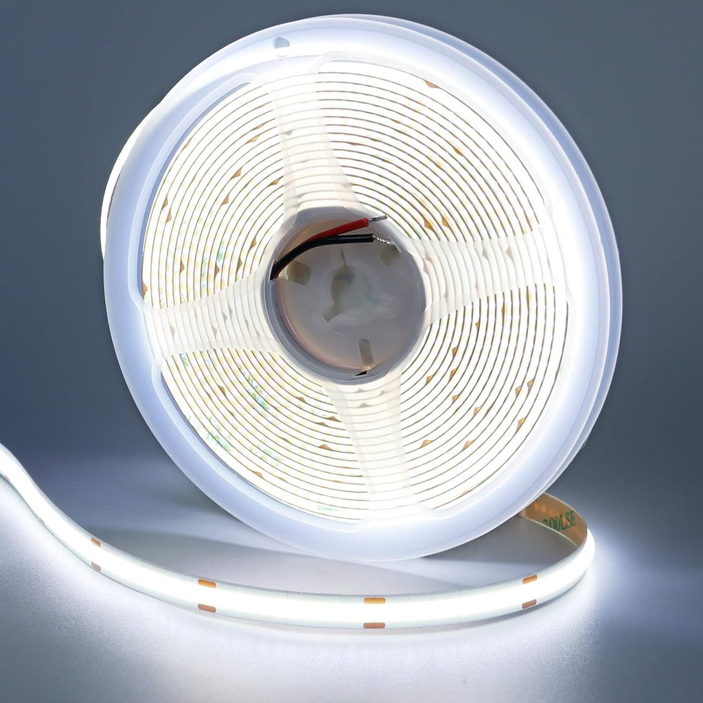 24V COB Cool White 10M LED Strip Light 6500K 3200LEDs 5500LM
