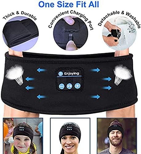 Salelink Wireless Bluetooth 5.0 Stereo Eye Mask Headphones Earphone Sleep Music Headband