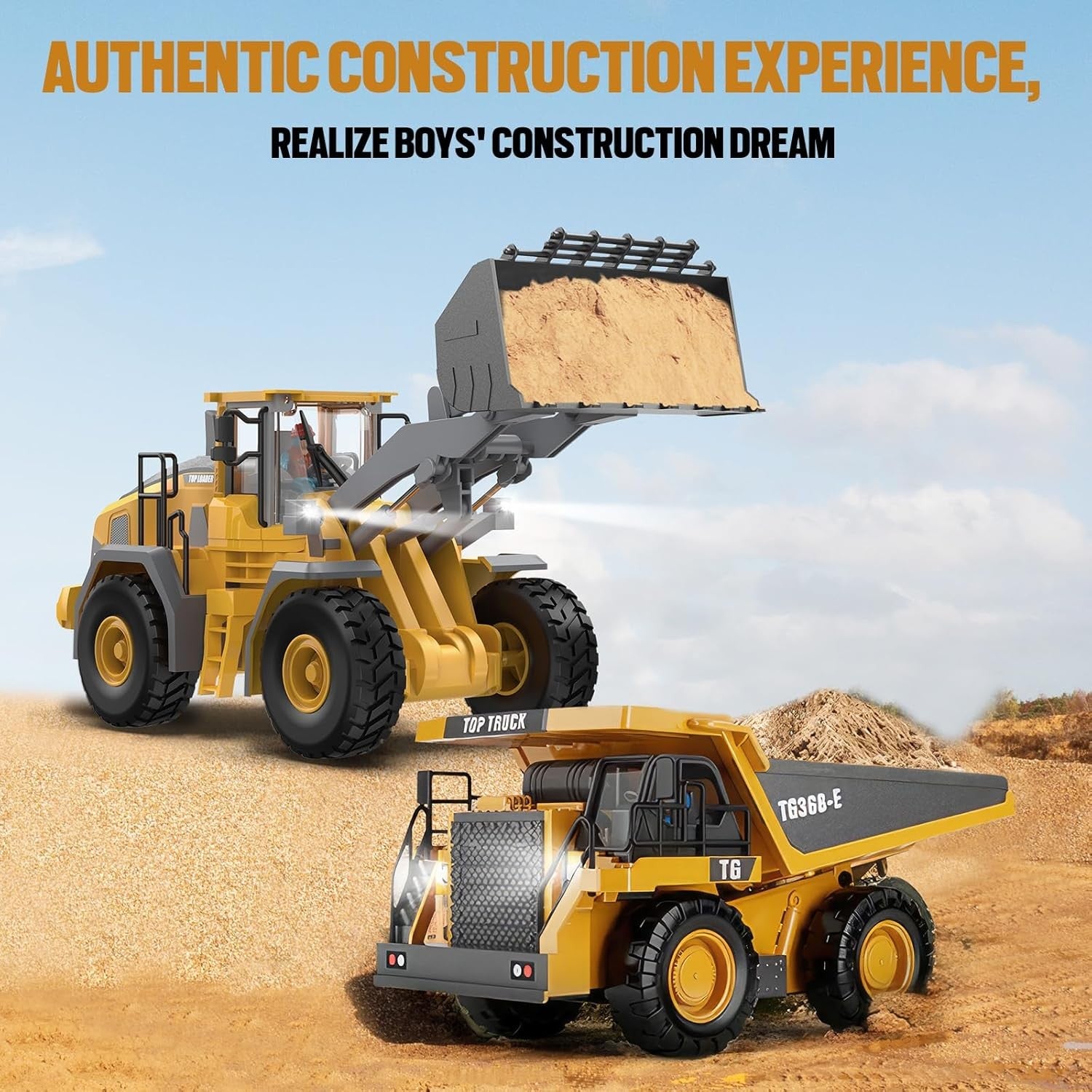 1:20 Multi Remote Control Wheel Loader RC Toy Boys Gift Construction Toy