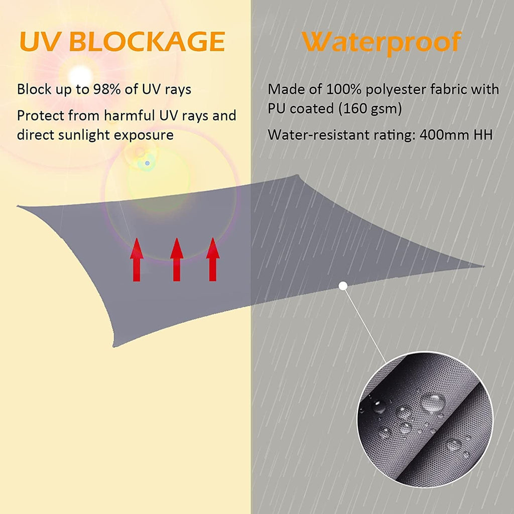 3Mx5M Waterproof Shade Sail