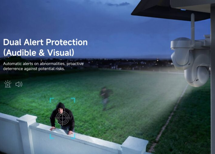 Vstarcam Solar 4G Security Camera 4-Lens Outdoor Full Color