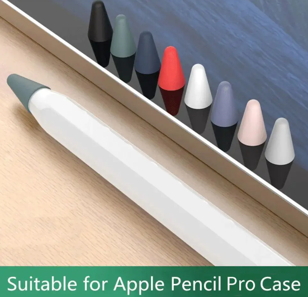 8x Silicone Nib Case Pen Tip Protector Cover For Apple iPad Pencil 1st 2nd