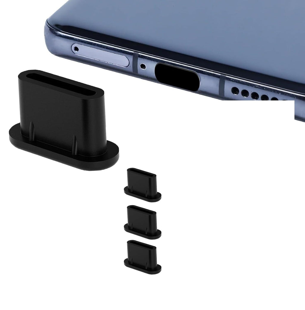 4x Silicone Type-C Dust Plug Charging Port Protector Cover Caps