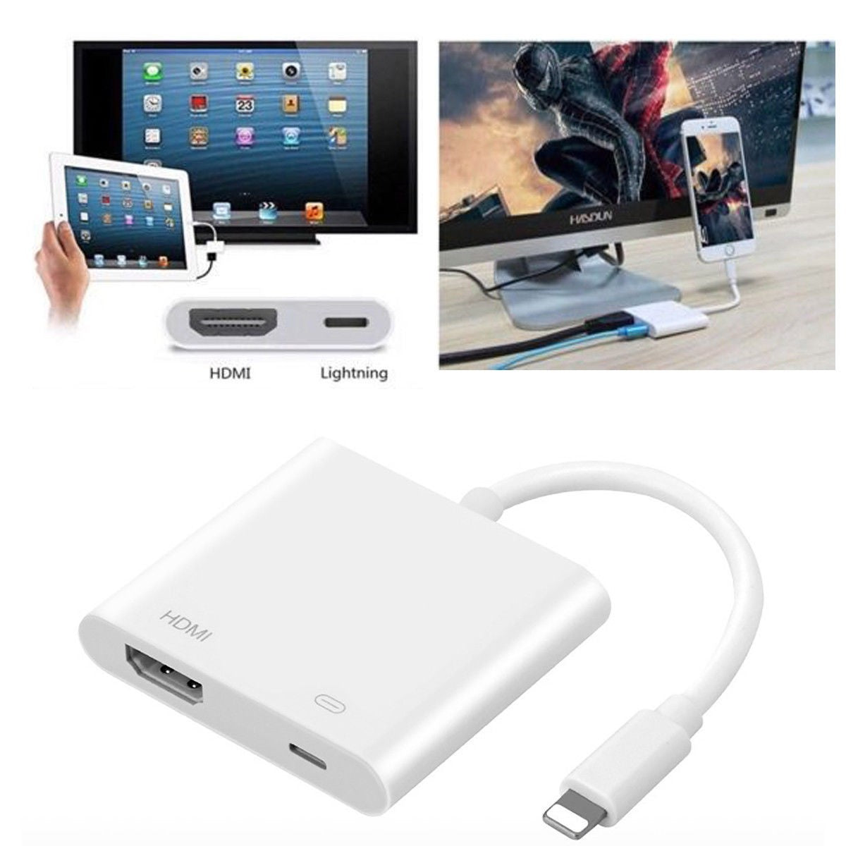 Lightning to HDMI Adapter No Power Required for iPhone iPad 1080P AU