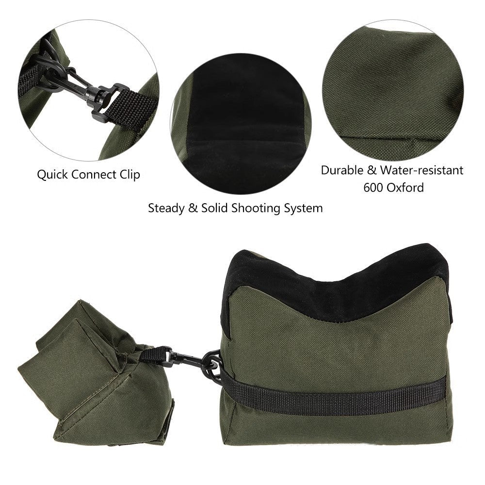 Shooting Range Sand Bag Set Rifle Gun Bench Rest Stand