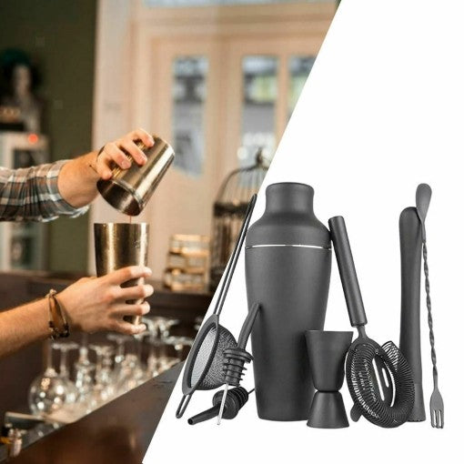 8PCS Stainless Steel Cocktail Shaker Bartender Tools Set Bar