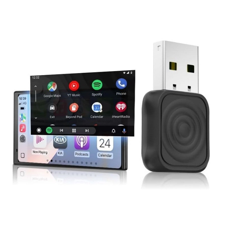 CarlinKit Mini Wireless CarPlay Android Auto Adapter Plug & Play WiFi BT