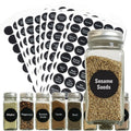 Salelink 400PCS Printed Spice Jar and Pantry Label Set Chalkboard Round Stickers Labels