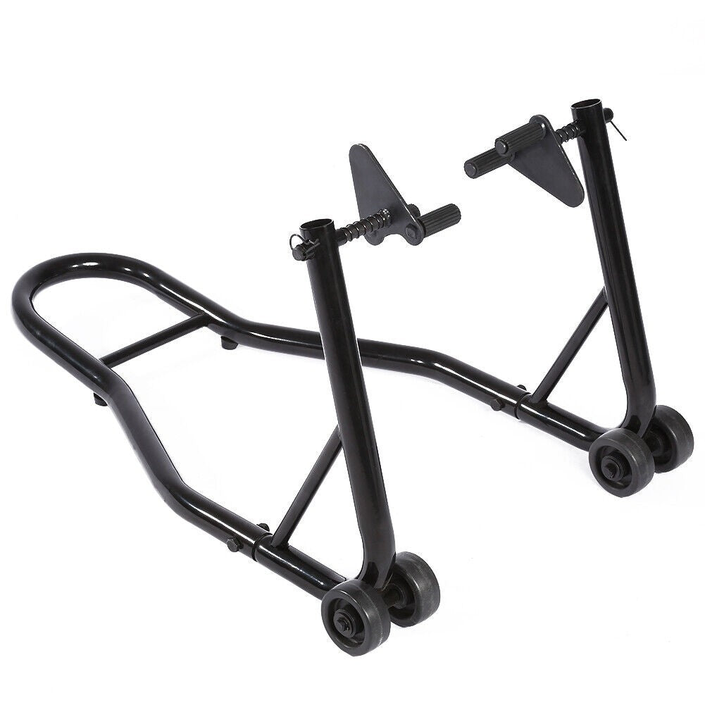 2PCS Heavy Duty Motorcycle Front & Rear Stand Lift Spoolift Paddock Swingarm Arm