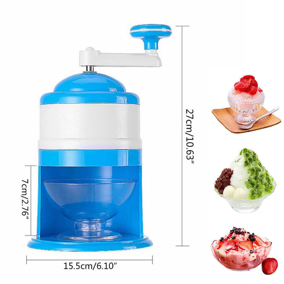 Manual Ice Shaver Machine Hand Crank Premium Ice Crusher Snow Cone Maker Tool