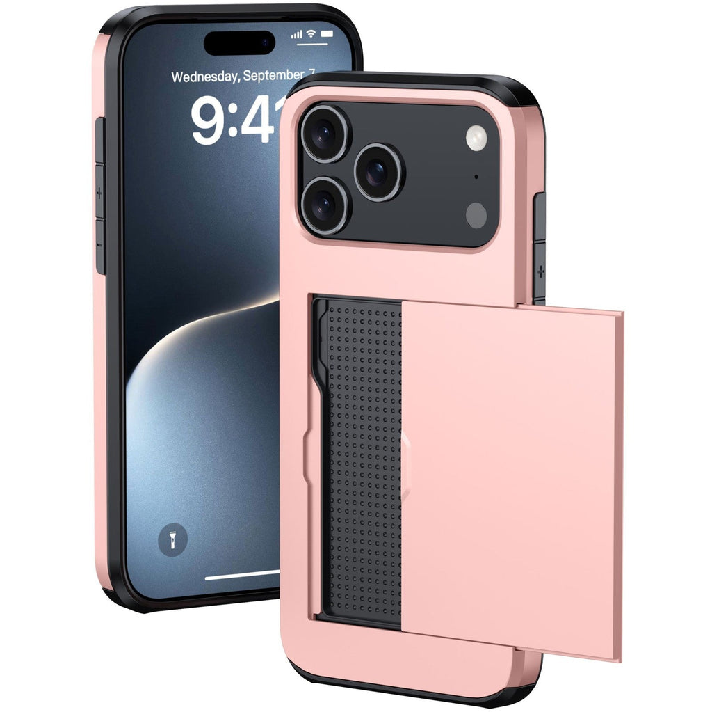 Card Case for iPhone 17 Pro - Rose Gold