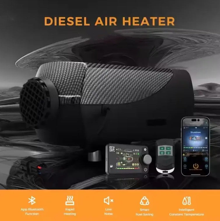 Bluetooth App 12V 5KW Diesel Air Heater Tank Remote Control Caravan Motorhome RV