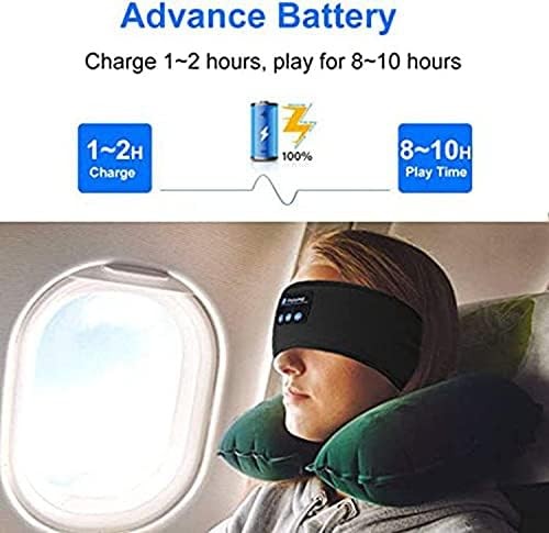 Salelink Wireless Bluetooth 5.0 Stereo Eye Mask Headphones Earphone Sleep Music Headband